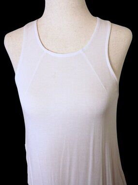 Cotton On White Back-Zipper Sleeveless Tank Top Size X-Small